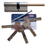 Механизм цилиндровый Abus X12R (Абус) 90 мм (60*30) никель, кл/шток