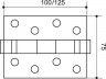 Петля универсальная Fuaro (Фуаро) 2BB 100*75*2,5 AC (медь)