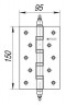 Петля универсальная Fuaro (Фуаро) 4BB/E 150*95*3 WAB (мат.бронза)