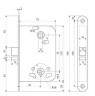 Замок врезной кабинетный Apecs 6000-WC/S-G