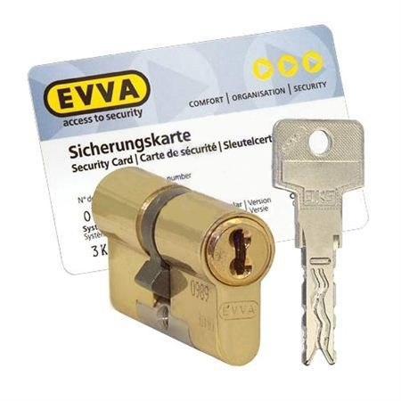 Цилиндр Evva 3KS 107 мм 41x66 ключ-ключ (латунь)