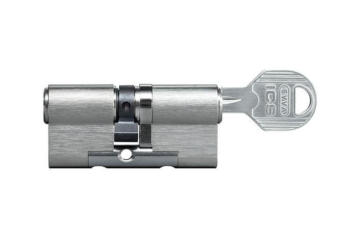 Цилиндр Evva ICS 102 мм 41x61 ключ-ключ (никель)